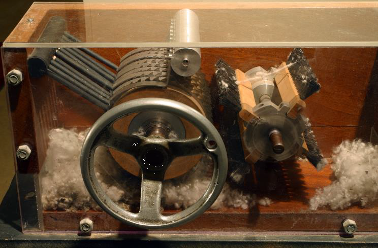 A Cotton Gin on display at the Eli Whitney Museum