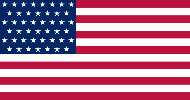 US Flag July 4 1896 - July 3 1908 